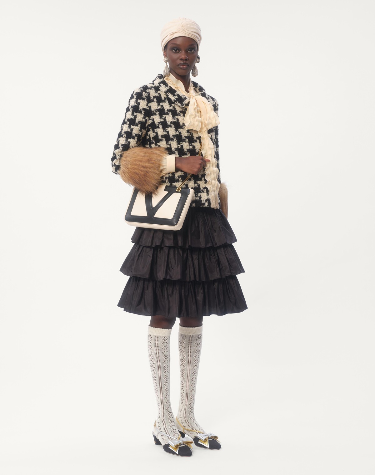 Valentino Ruffled Taffeta Skirt Woman Black 42 In Black