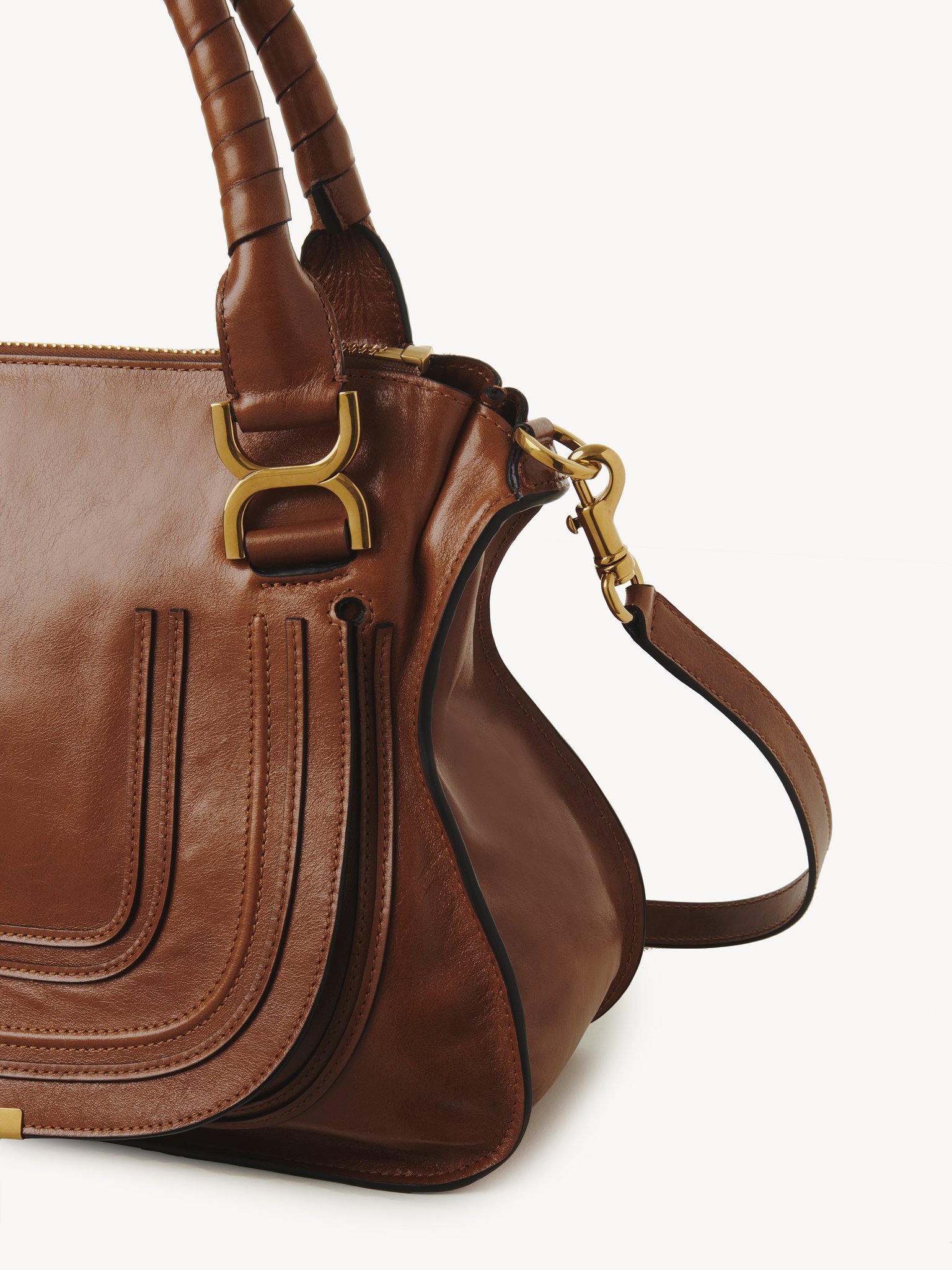 Chloé Chloe Women Brown Leather Medium Marcie Handbag In Brown