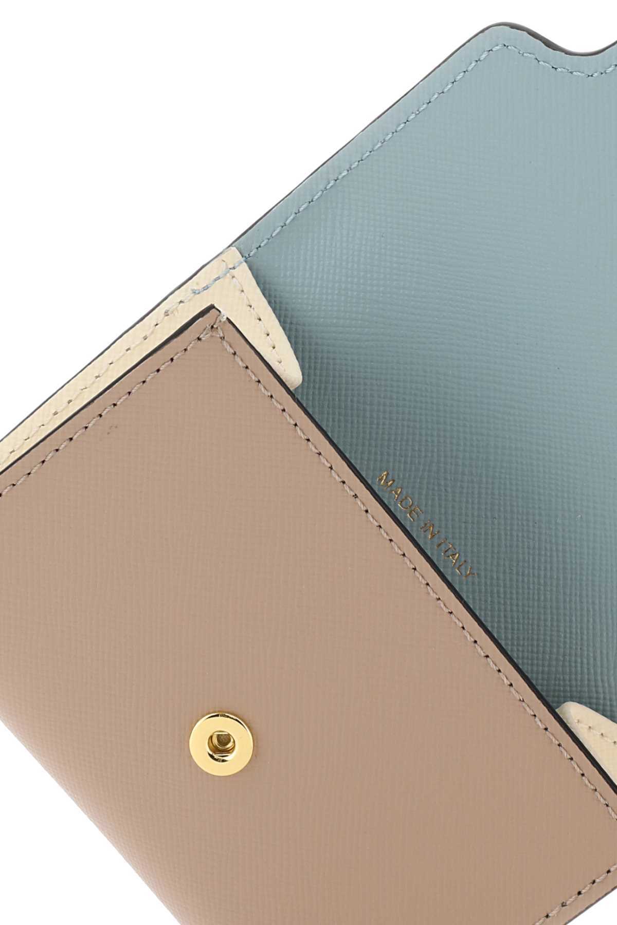 Shop Marni Two-tone Leather Wallet In Multicolor