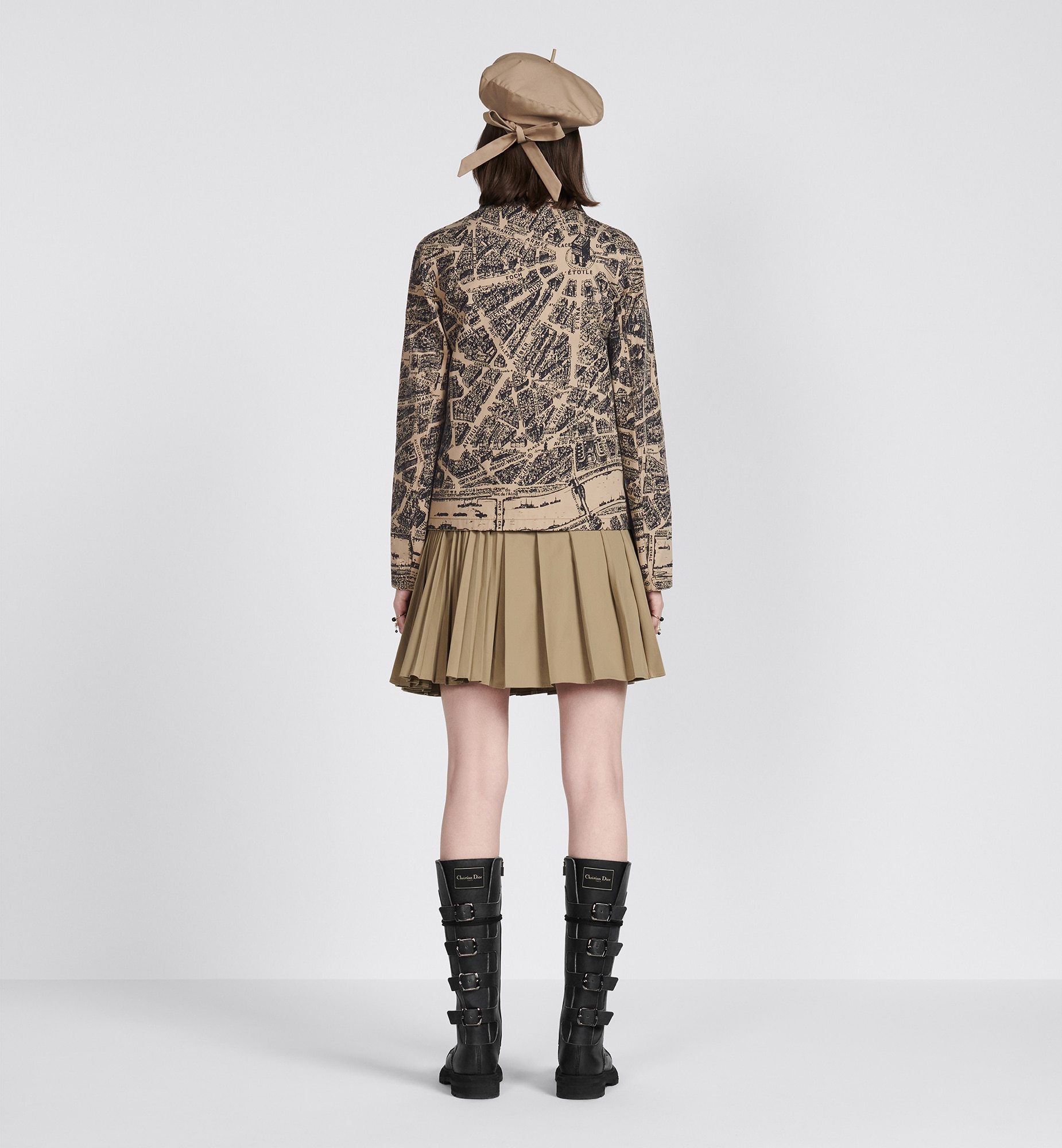 Dior Wrap Pleated Skirt In Nude