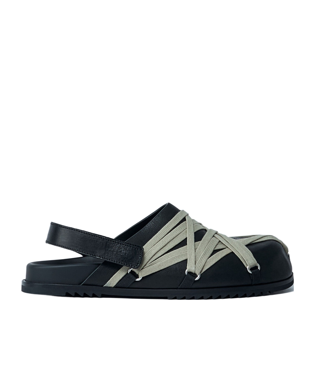 Rick Owens Megalaced Mule Shark Tooth Sole In Black