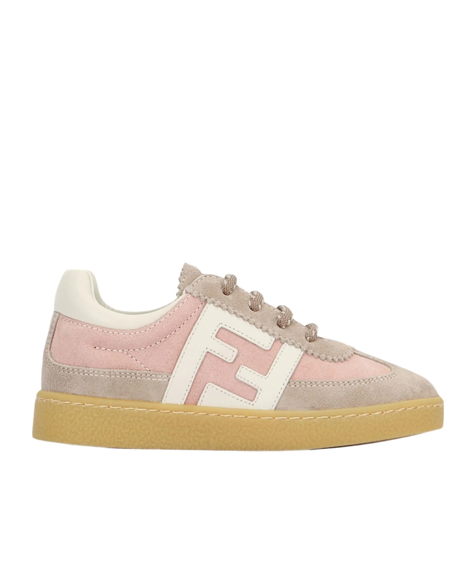 Fendi Suede Leather Trainers In Multi