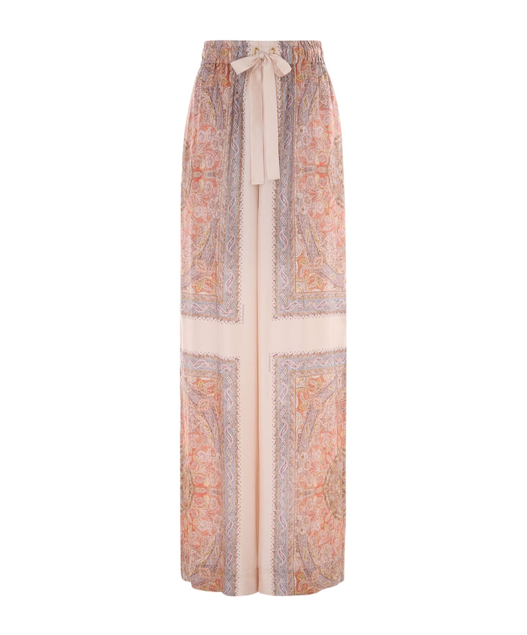 Zimmermann Paisley Print Drawstring Track Pants In Nude