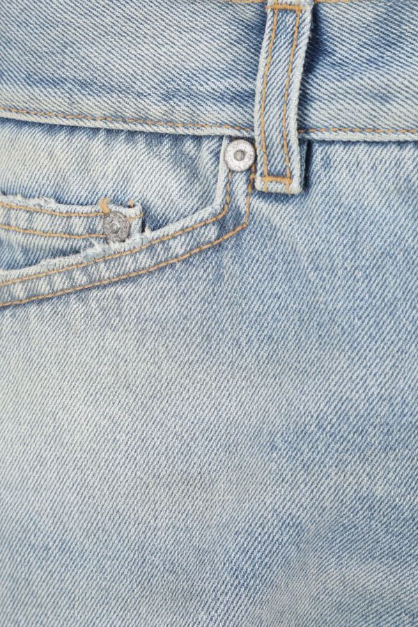 Palm Angels Loose-fit Jeans In Blue Denim With Pa Monogram In Gray