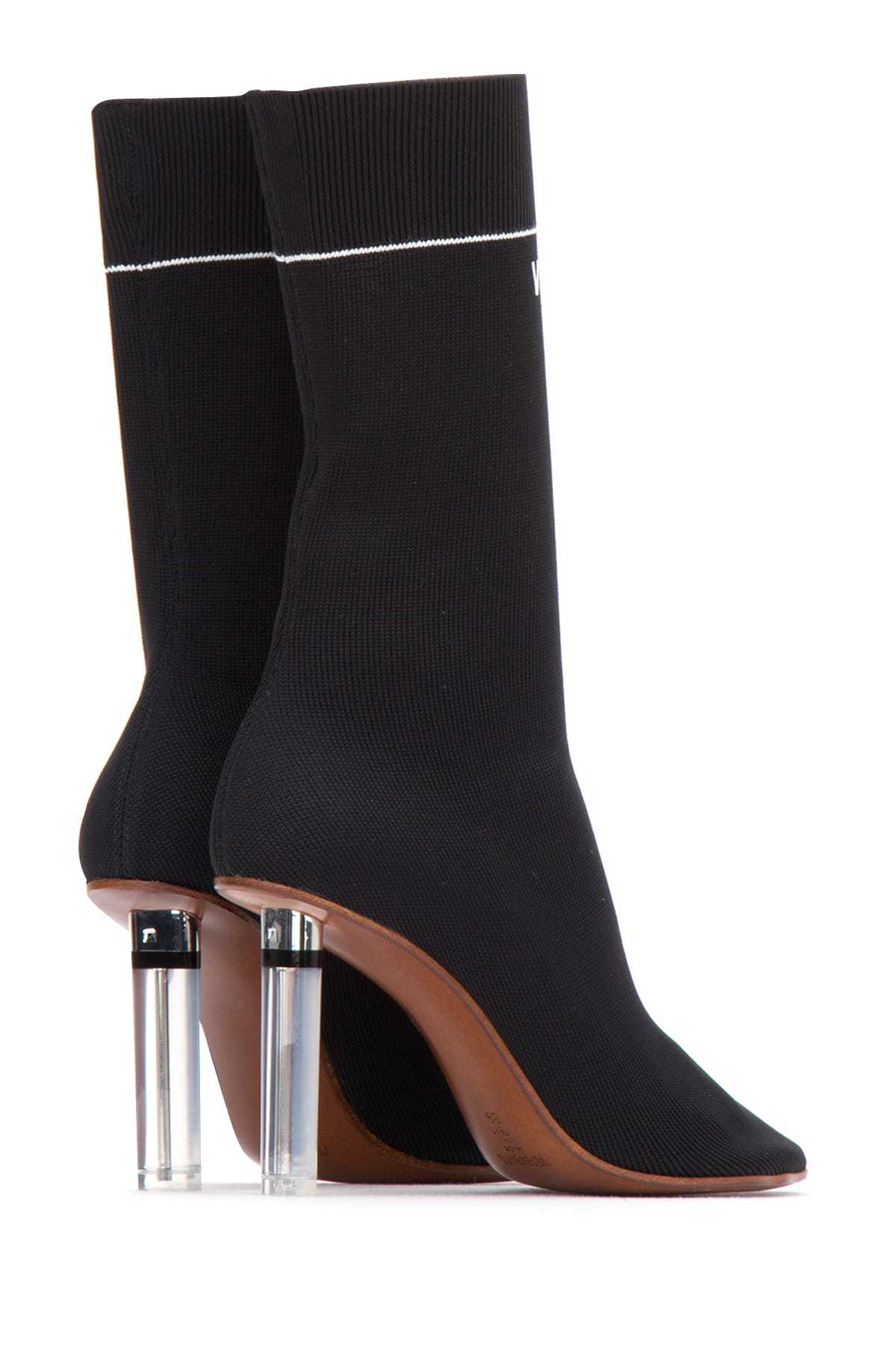 Vetements Knitted Hosiery Boots In Black