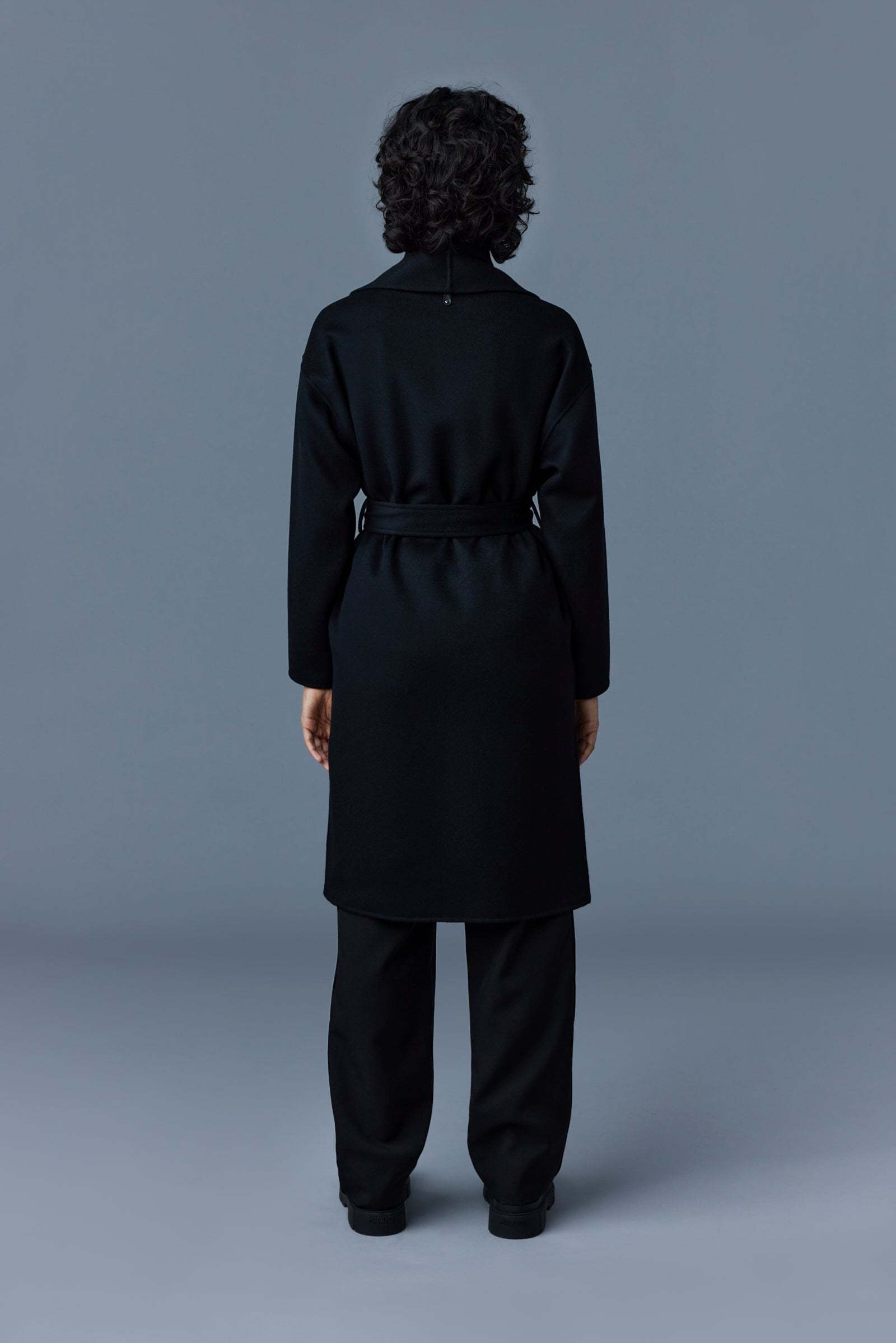 Mackage Wool Overcoat In Black