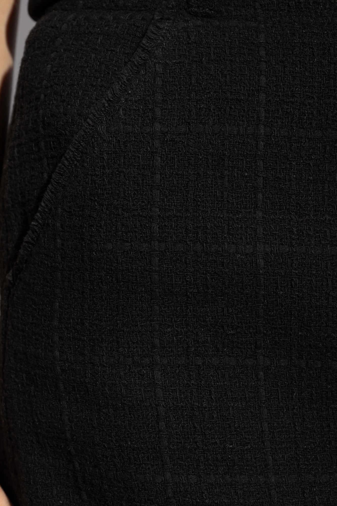 Apc Checked-print Tweed Mini Skirt In Black