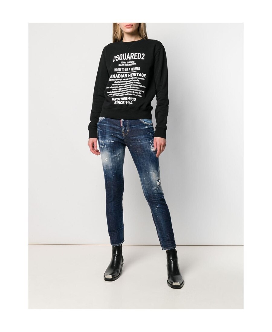 Dsquared2 Distressed Skinny Jeans In Blue