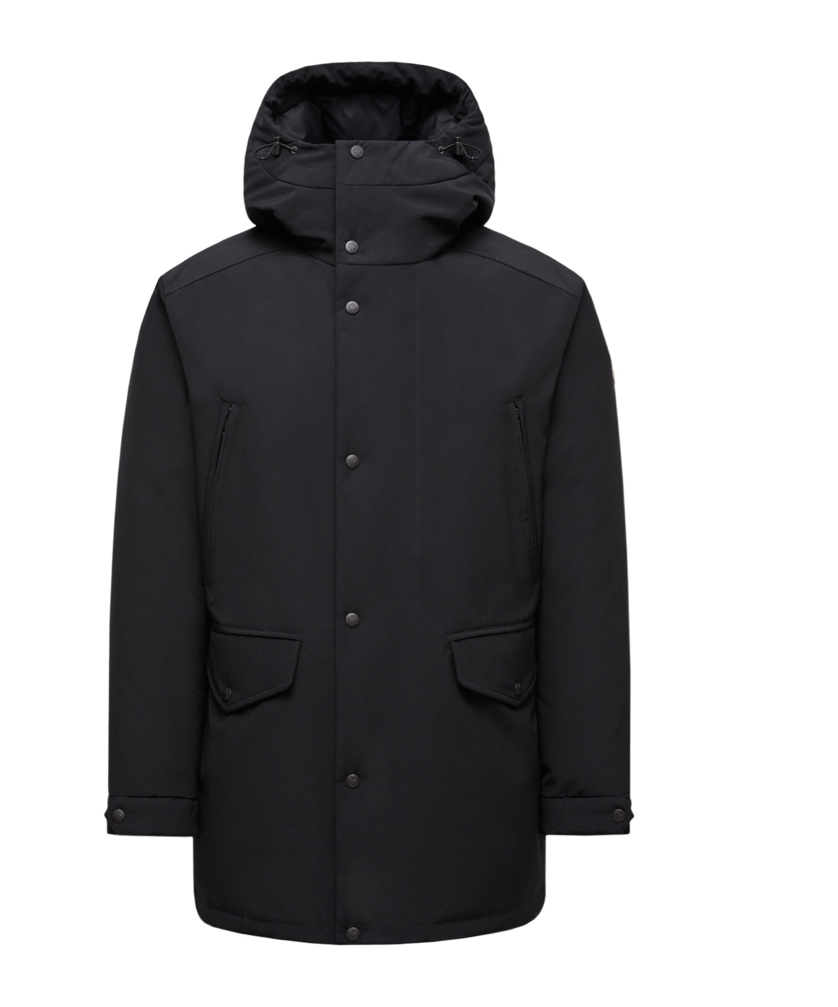 Moncler Mens Black Livradois Logo-patch Down Parka Jacket In Black