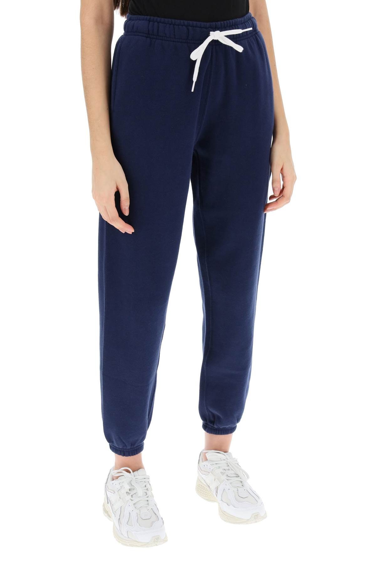 Shop Polo Ralph Lauren Embroidered-polo Pony Track Pants In Blue