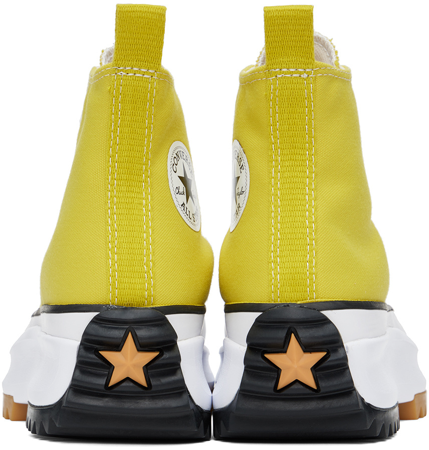 Converse Thick Sole High-top Casual Shoes In Yellow