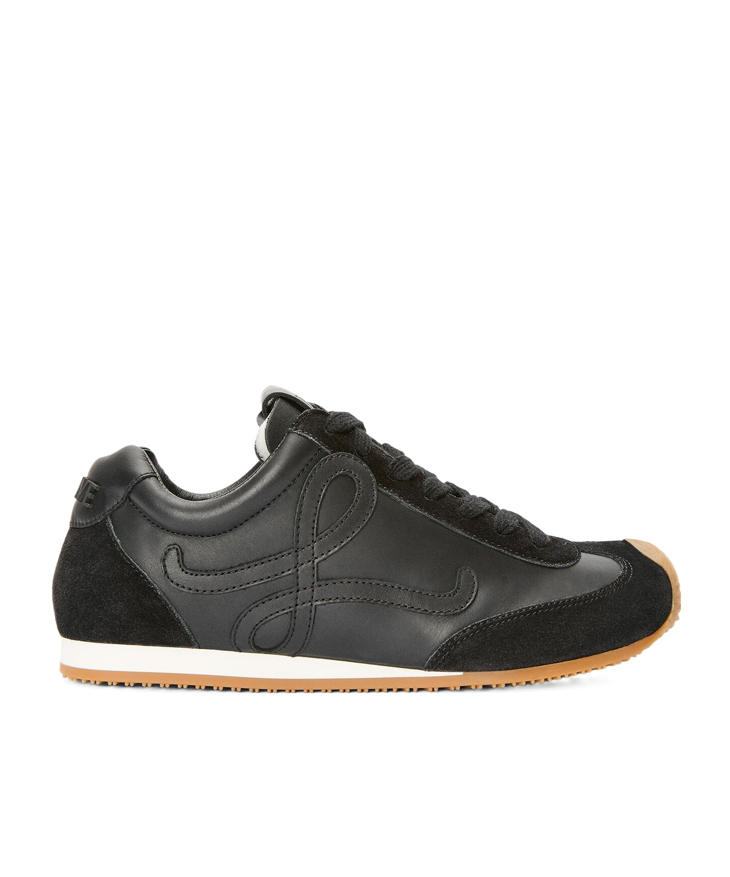Loewe Ballet Runner 2.0 Suede-trimmed Leather Sneakers In Black