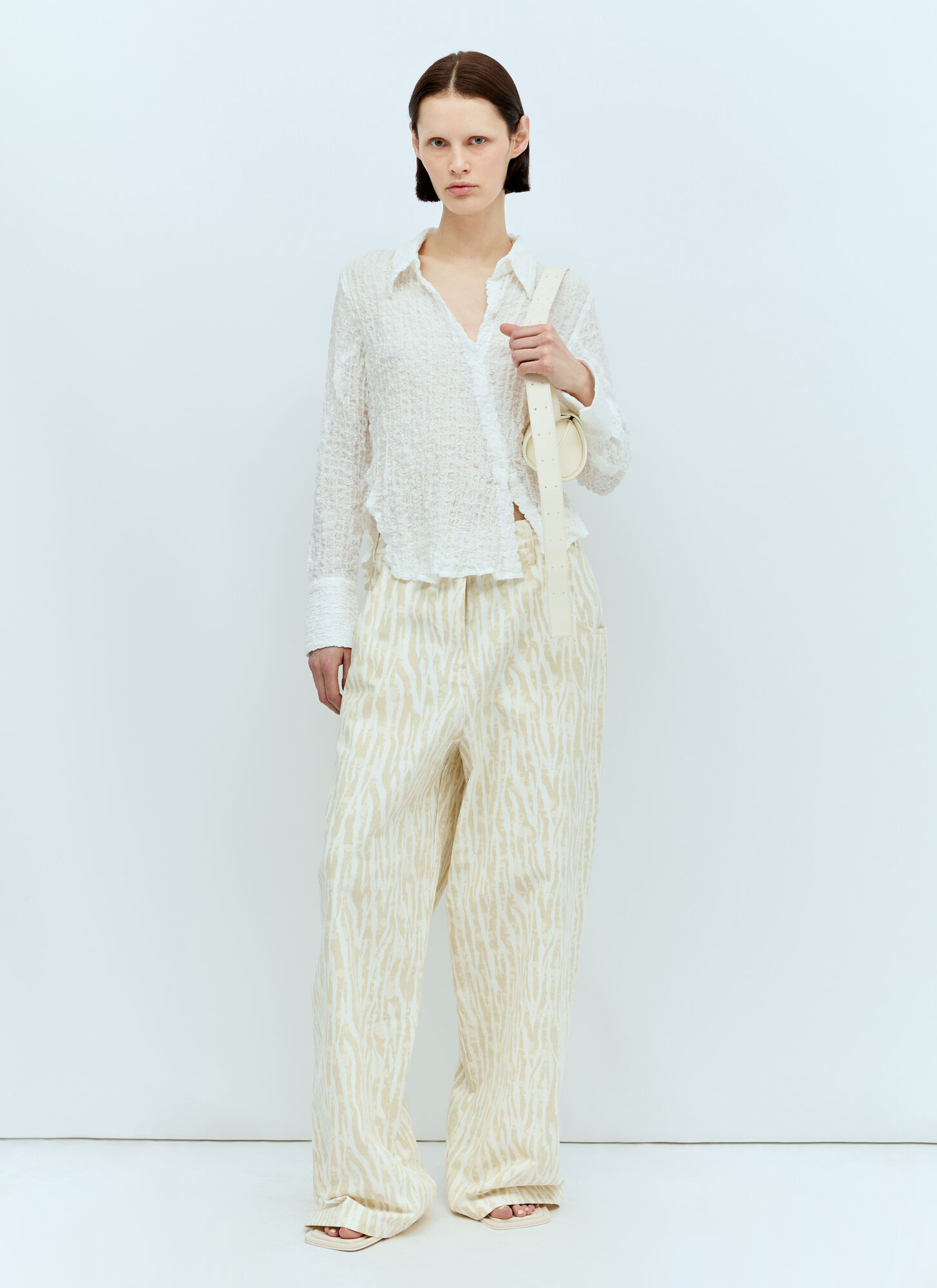 SONG FOR THE MUTE SONG FOR THE MUTE GRAPHIC PRINTED WIDE-LEG PANTS