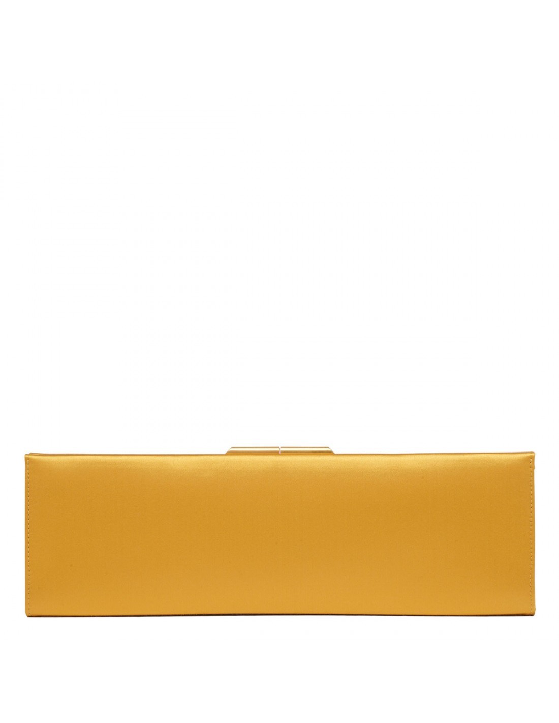 Saint Laurent Midnight Clutch Large In Orange Satin In Orange