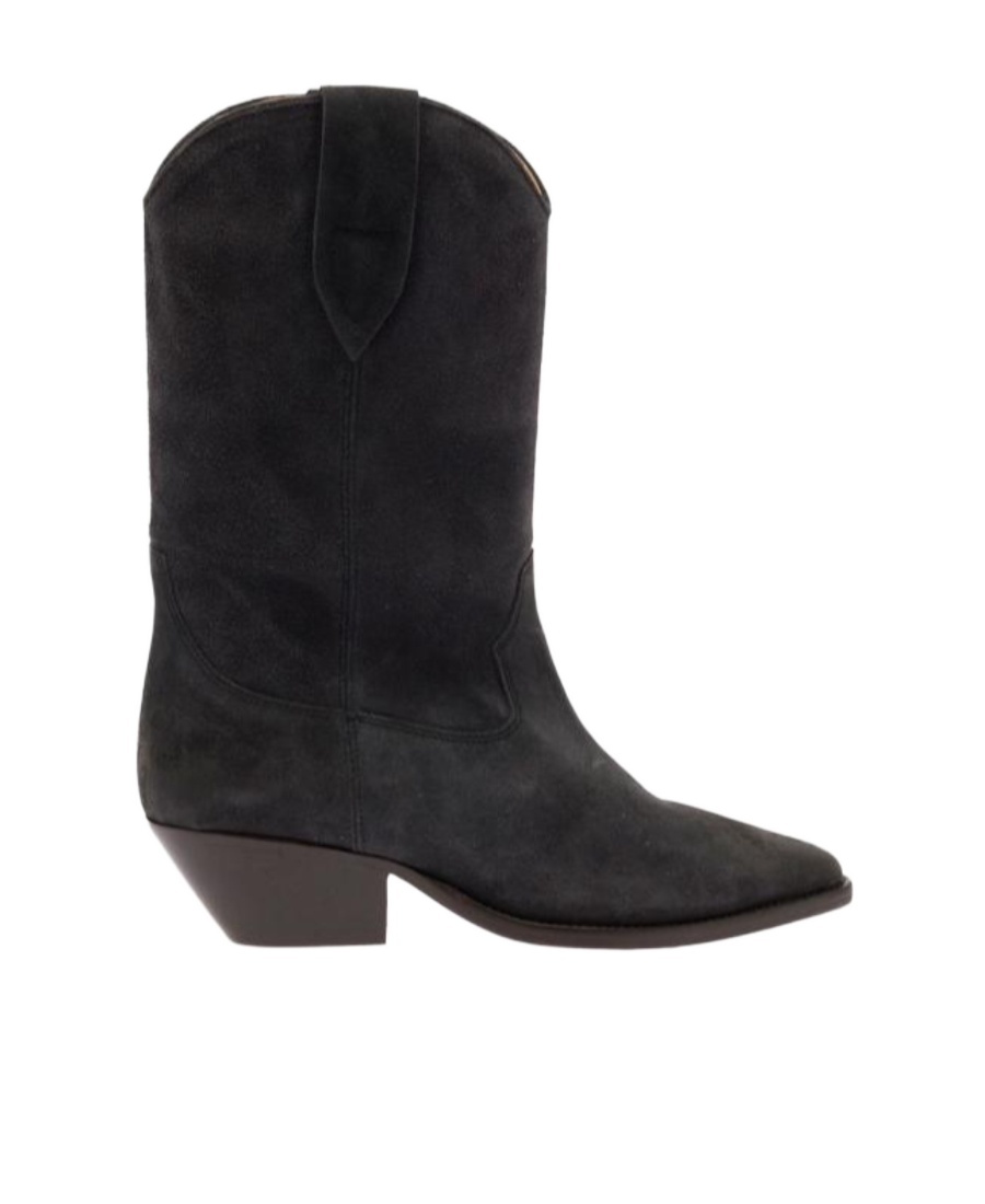 Isabel Marant Ankle Boots In Luxurious Calf Velvet Leather With Sleek Design And Quality Finish In Black