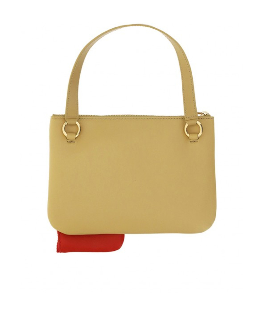 Jil Sander Logo-lettering Leather Crossbody Bag In Nude