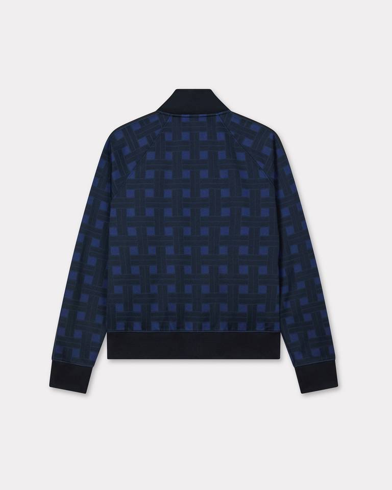 Kenzo ' Weave' Tracktop In Jacquard In Blue