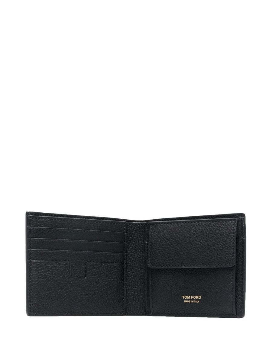 Tom Ford Logo-detail Leather Cardholder In Black