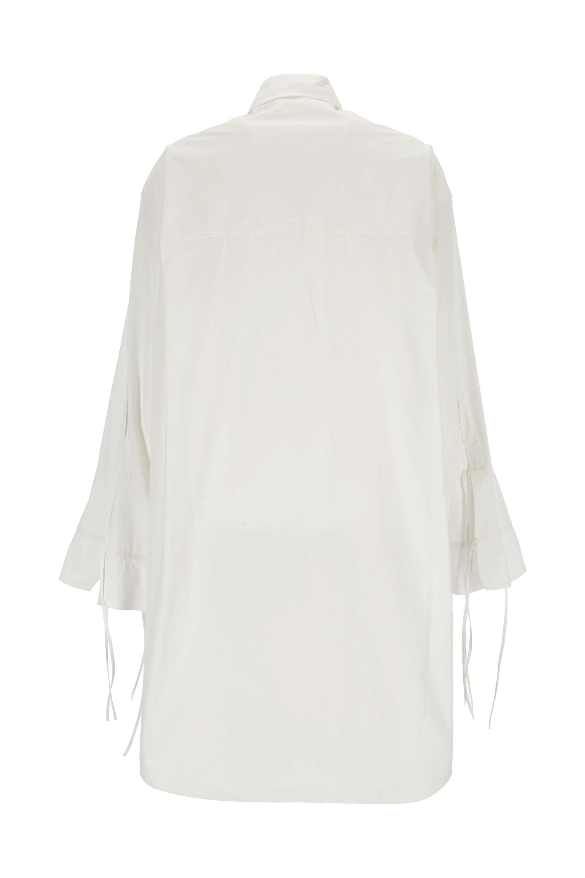 Palm Angels Flared-sleeve Shirt Dress In White