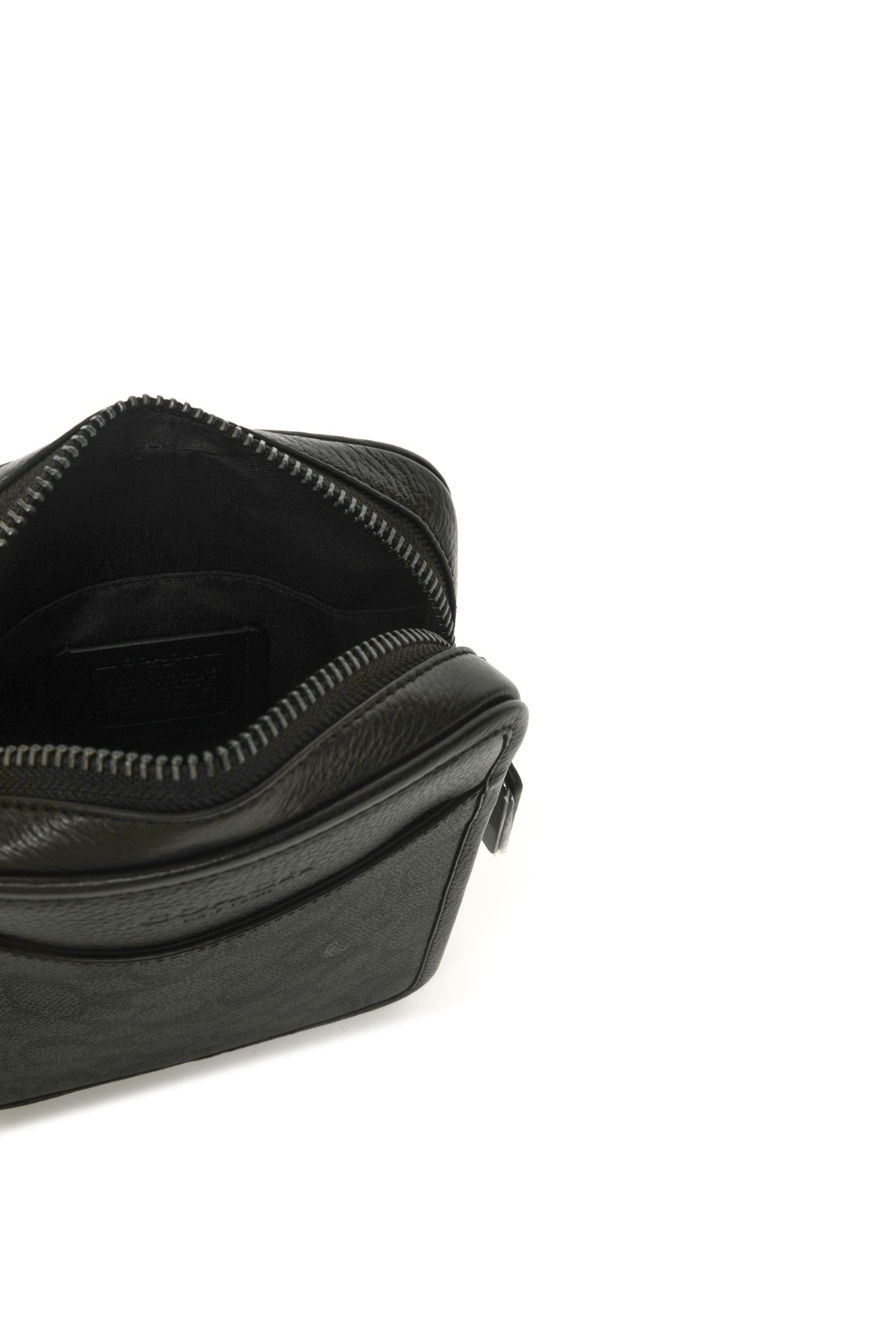 Coach Zippered Diagonal Backpack In Black