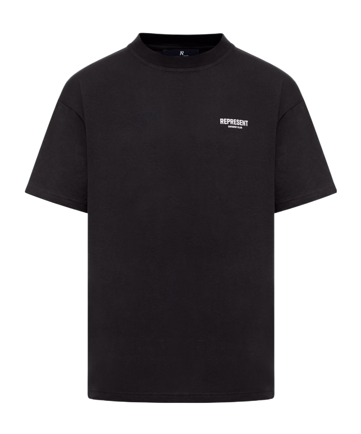 Represent Owners Club Logo Printed Crewneck T-shirt In Black