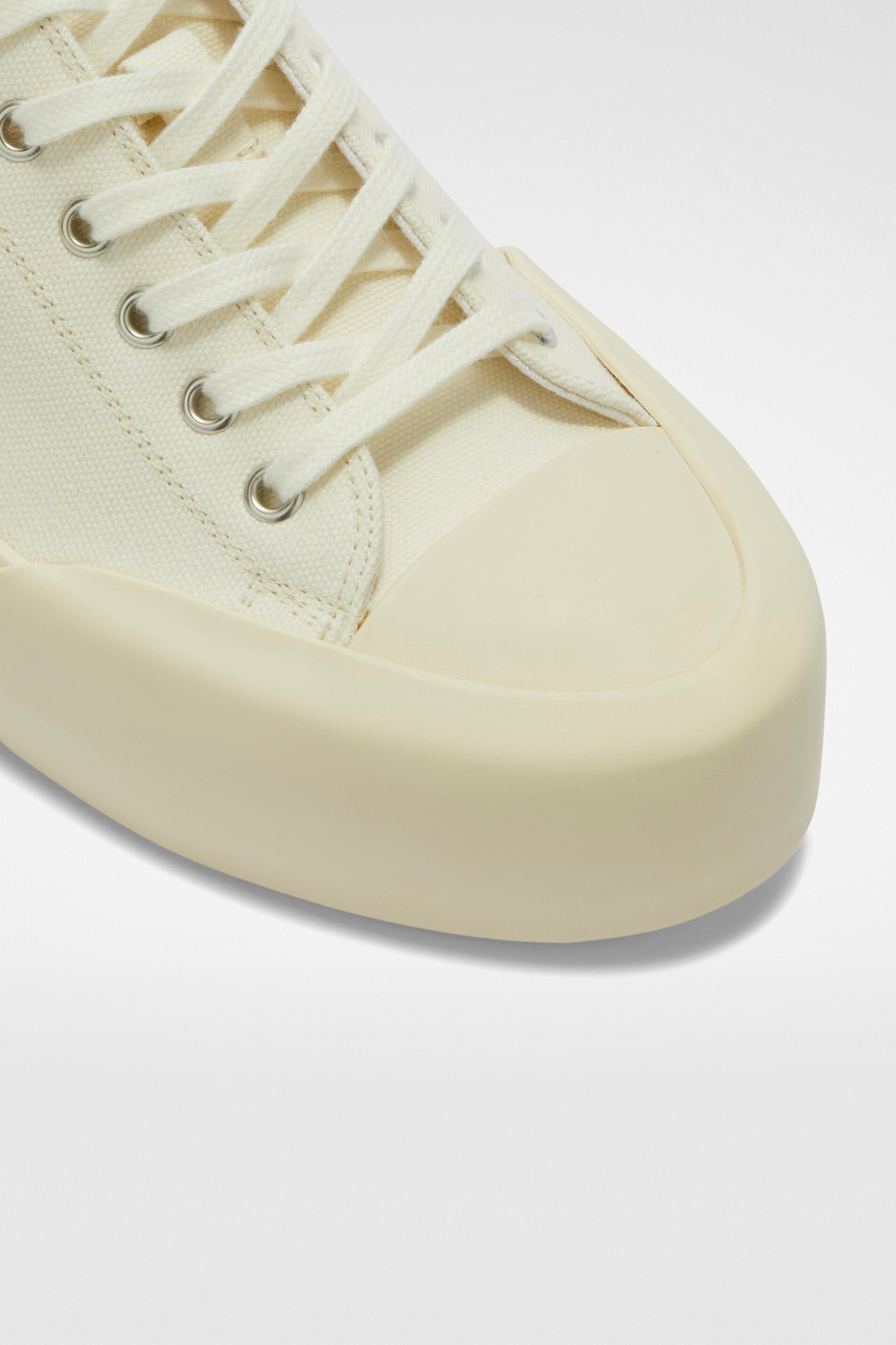 Jil Sander Calf Leather Lace-up Sneakers In White