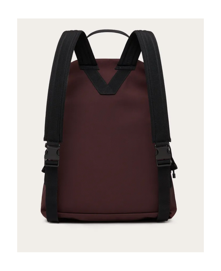 Valentino Vltn-patch Backpack In Brown