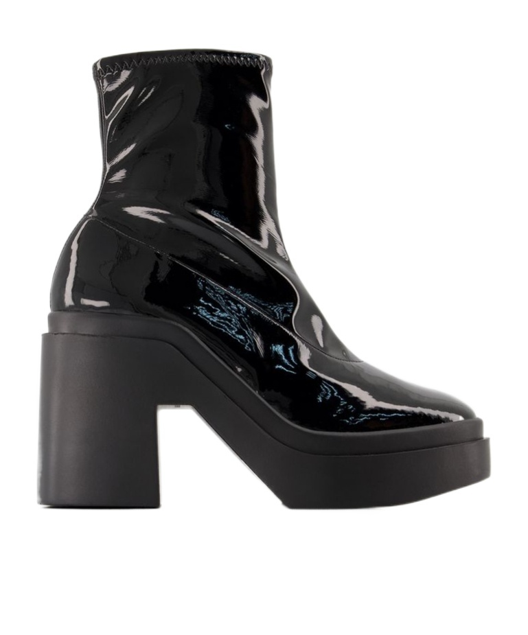 Robert Clergerie Nina 100mm Patent Ankle Boots In Black