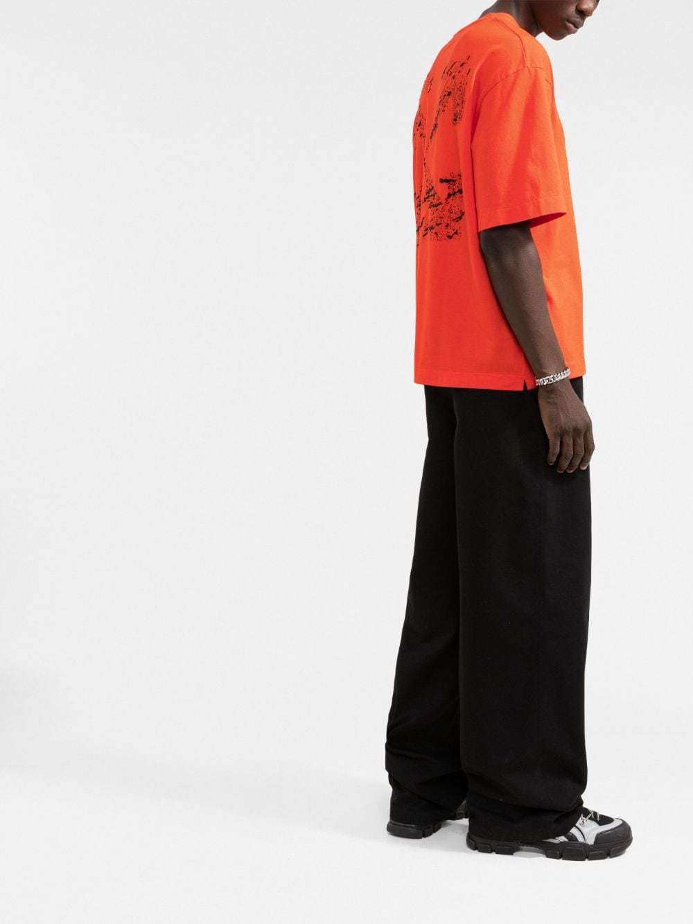 Off-white Logo-print T-shirt In Orange