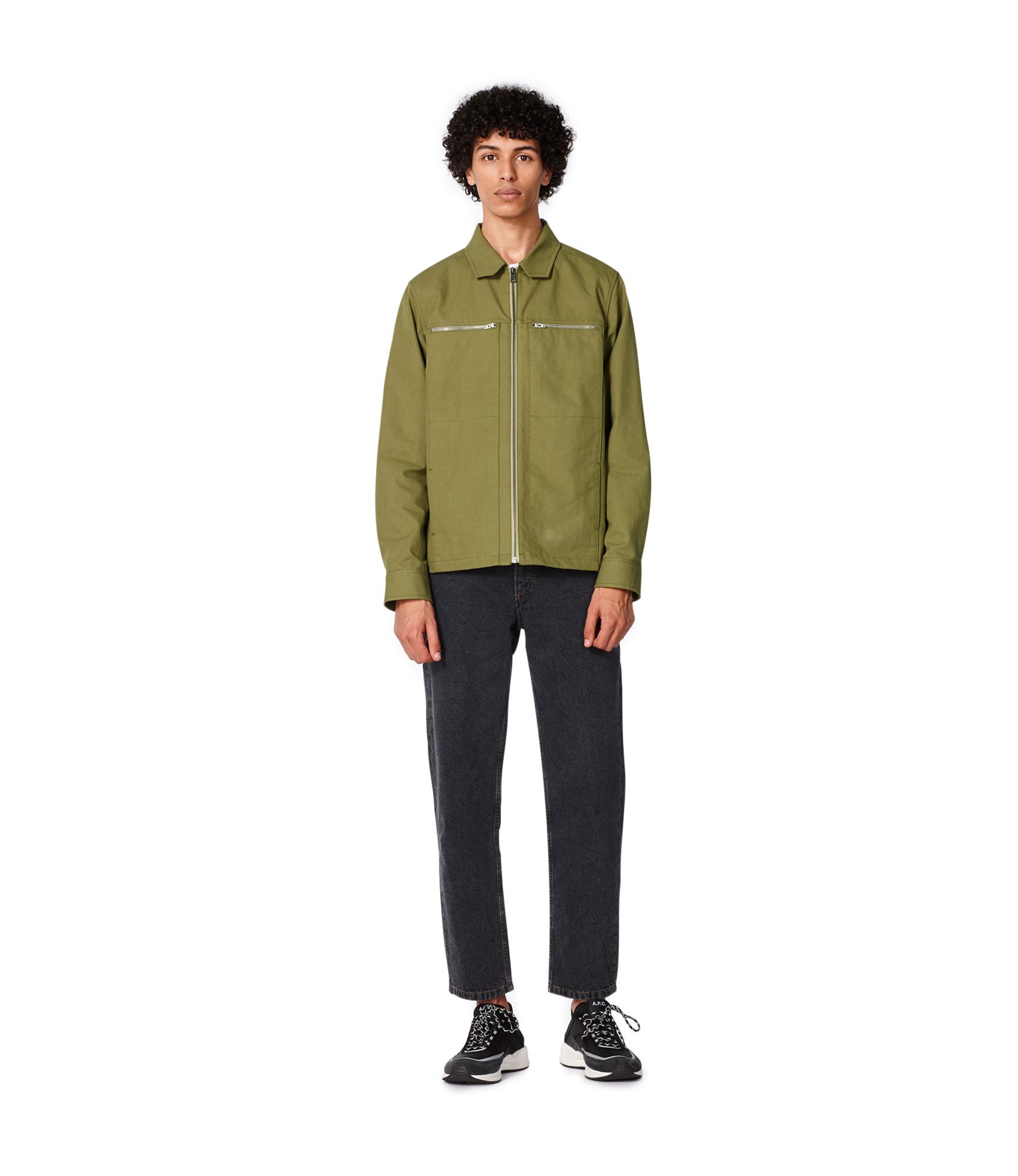 Apc A.p.c. Straight-leg Jeans With High Waist And Subtle Texture In Black