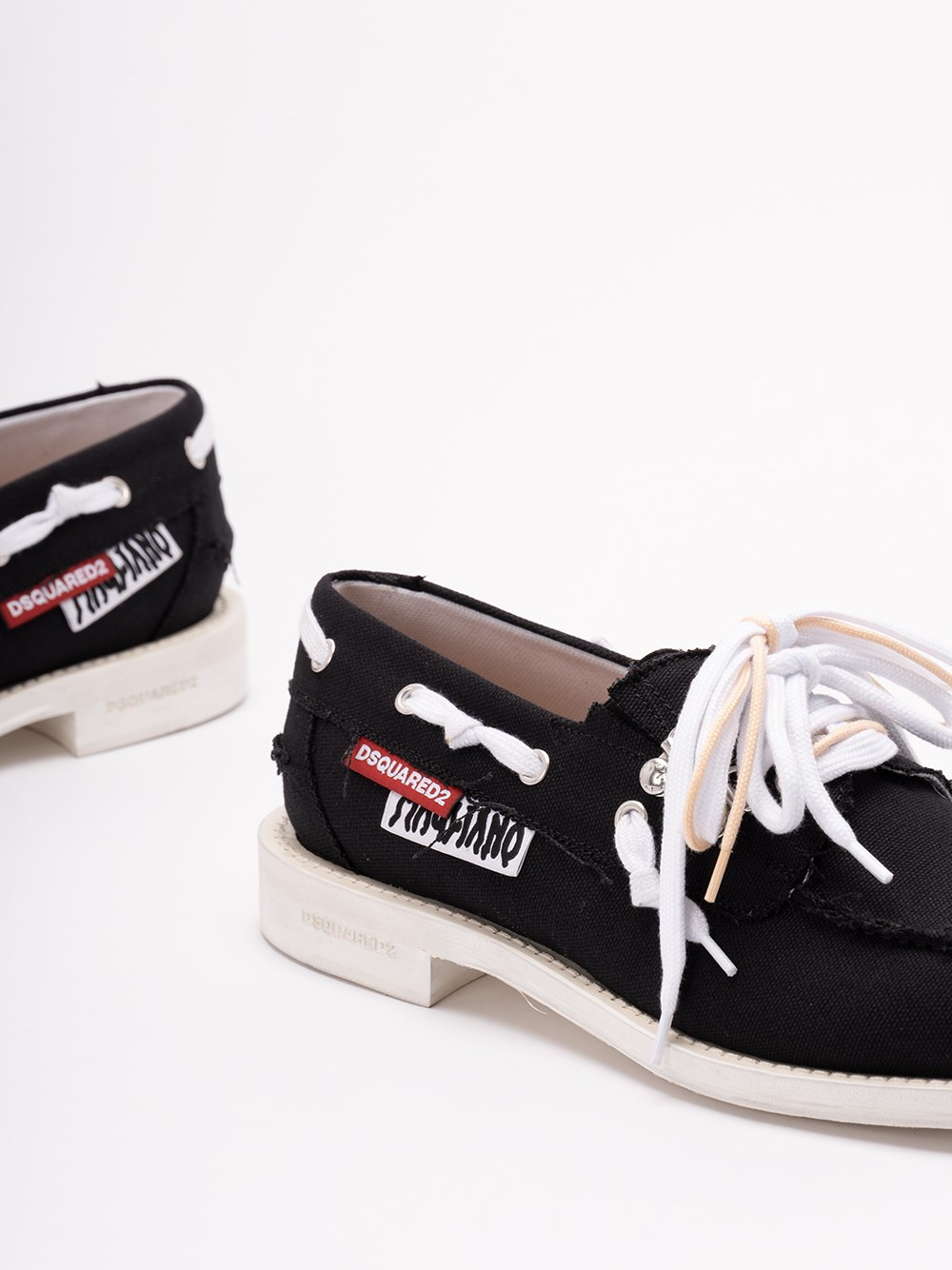 Dsquared2 Dsquared X Magliano Boat Shoes Canvas In Black