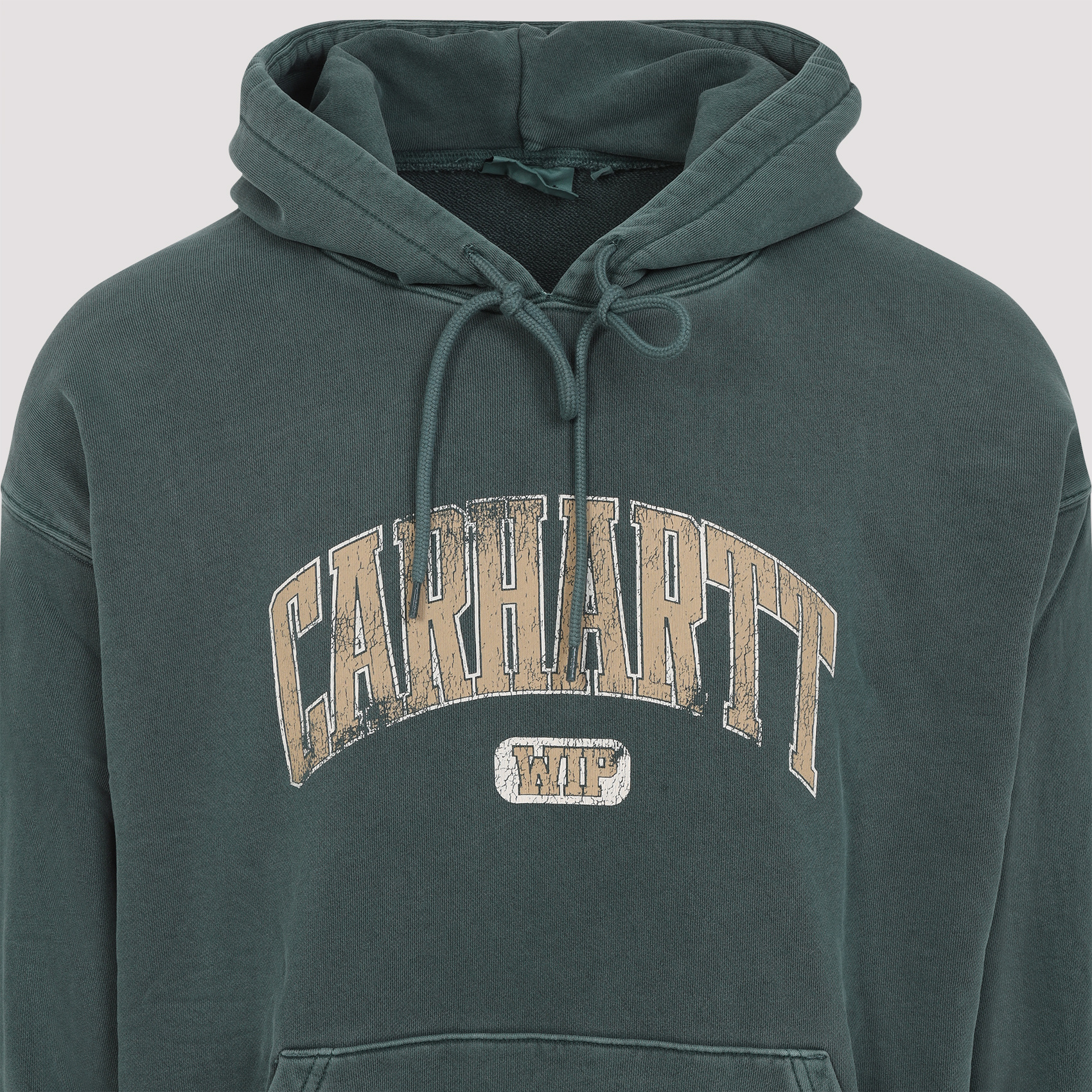 Carhartt Library Hooded Sweatshirt Kangaroo Pockets In Green