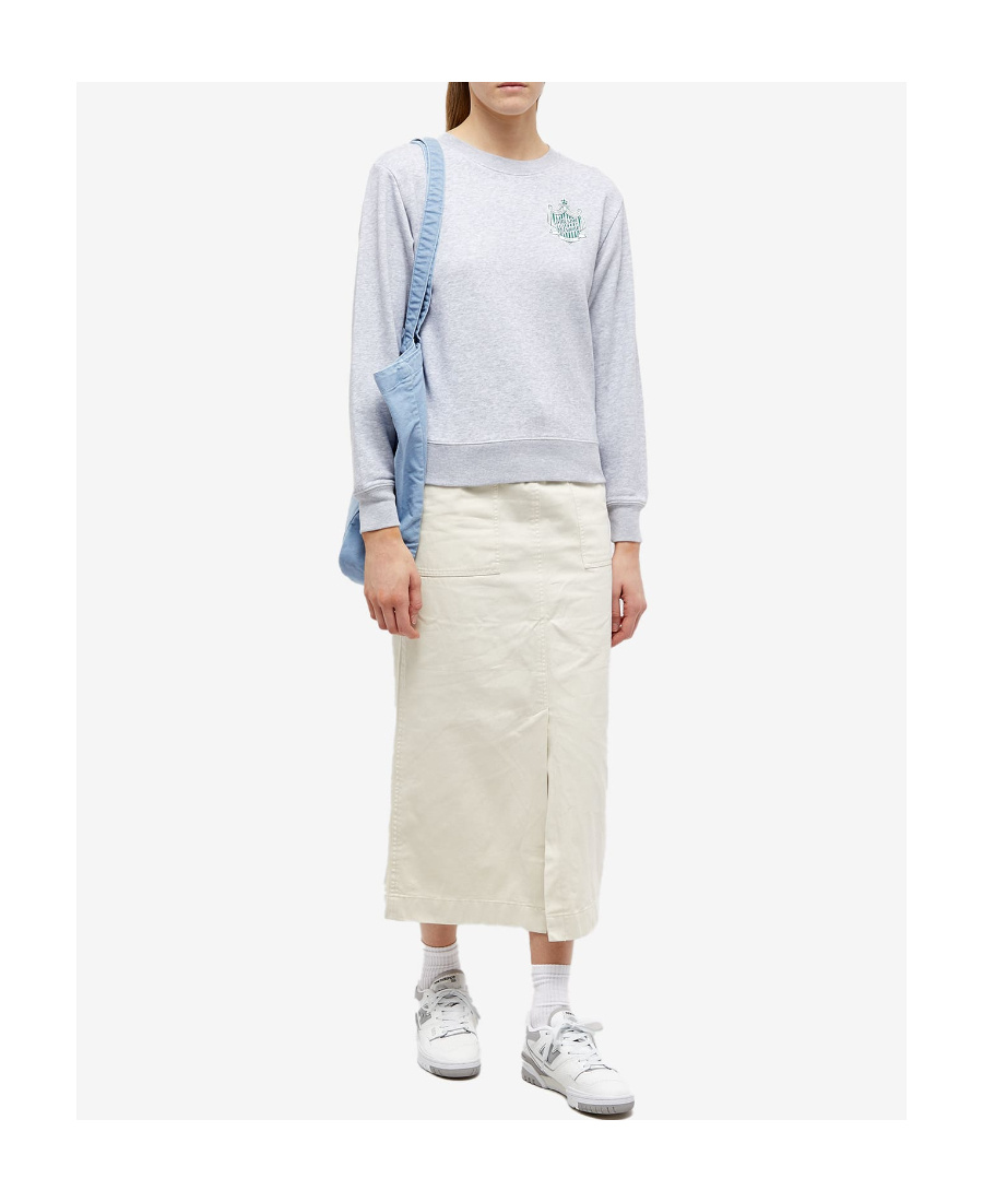 MAISON KITSUNÉ BADGE ROUND NECK SWEATER