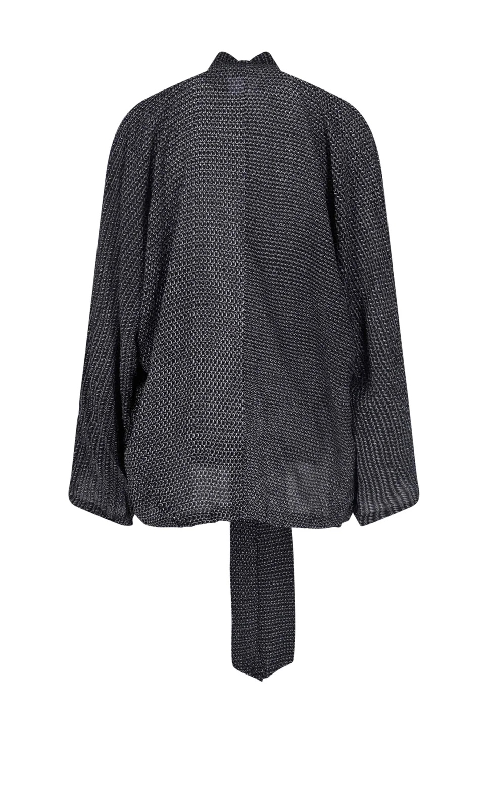 Balenciaga Allover Pattern Printed Blouse In Black
