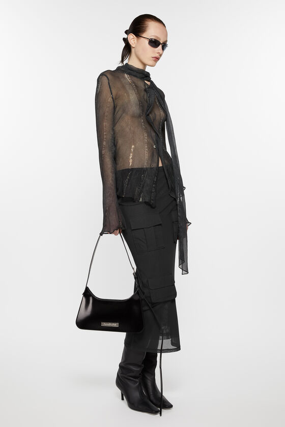 Acne Studios Work Mesh Skirt In Black