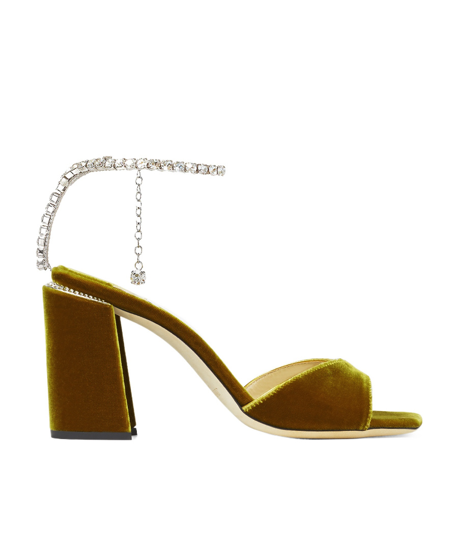 Jimmy Choo Saeda 100mm Sandals In Brown