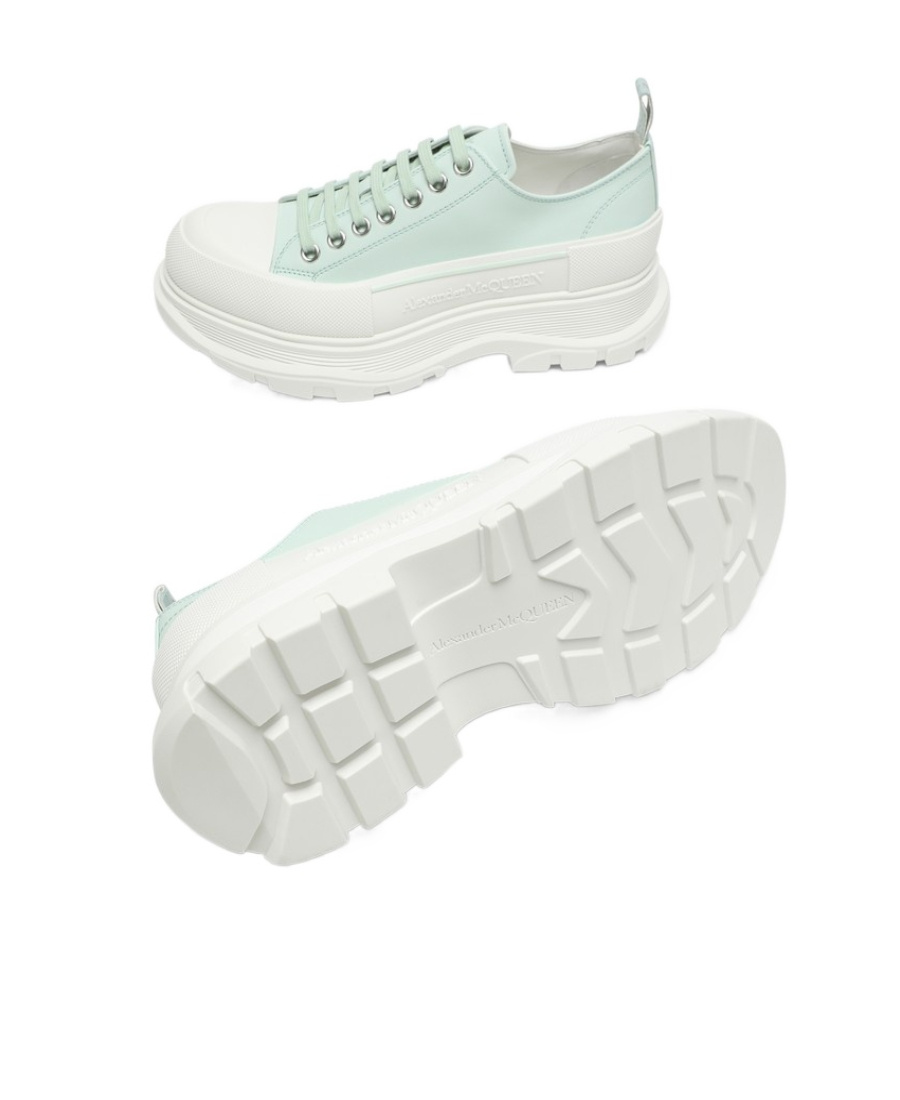 Alexander Mcqueen Tread Slick Lace-up Shoes In Green