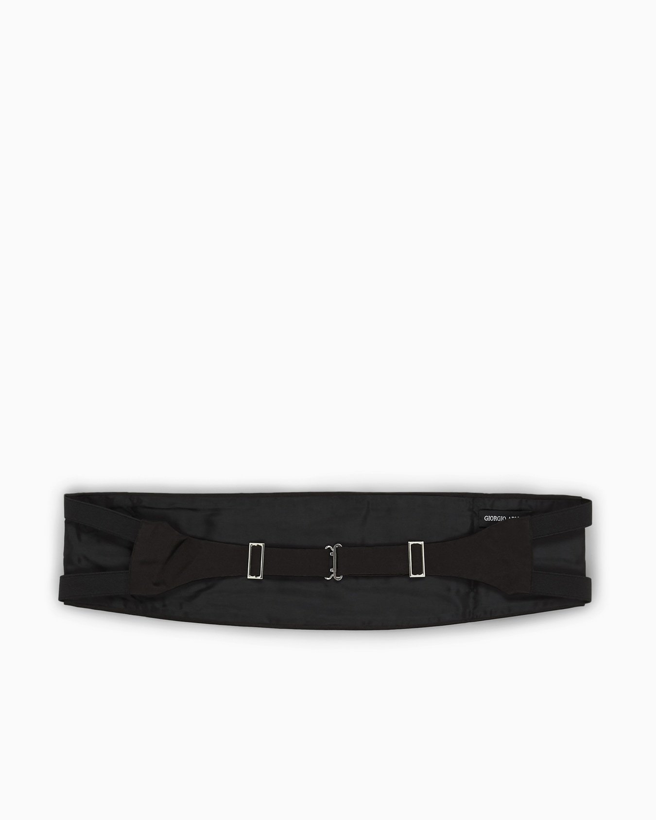 Giorgio Armani Silk-satin Tuxedo Cummerbund In Black