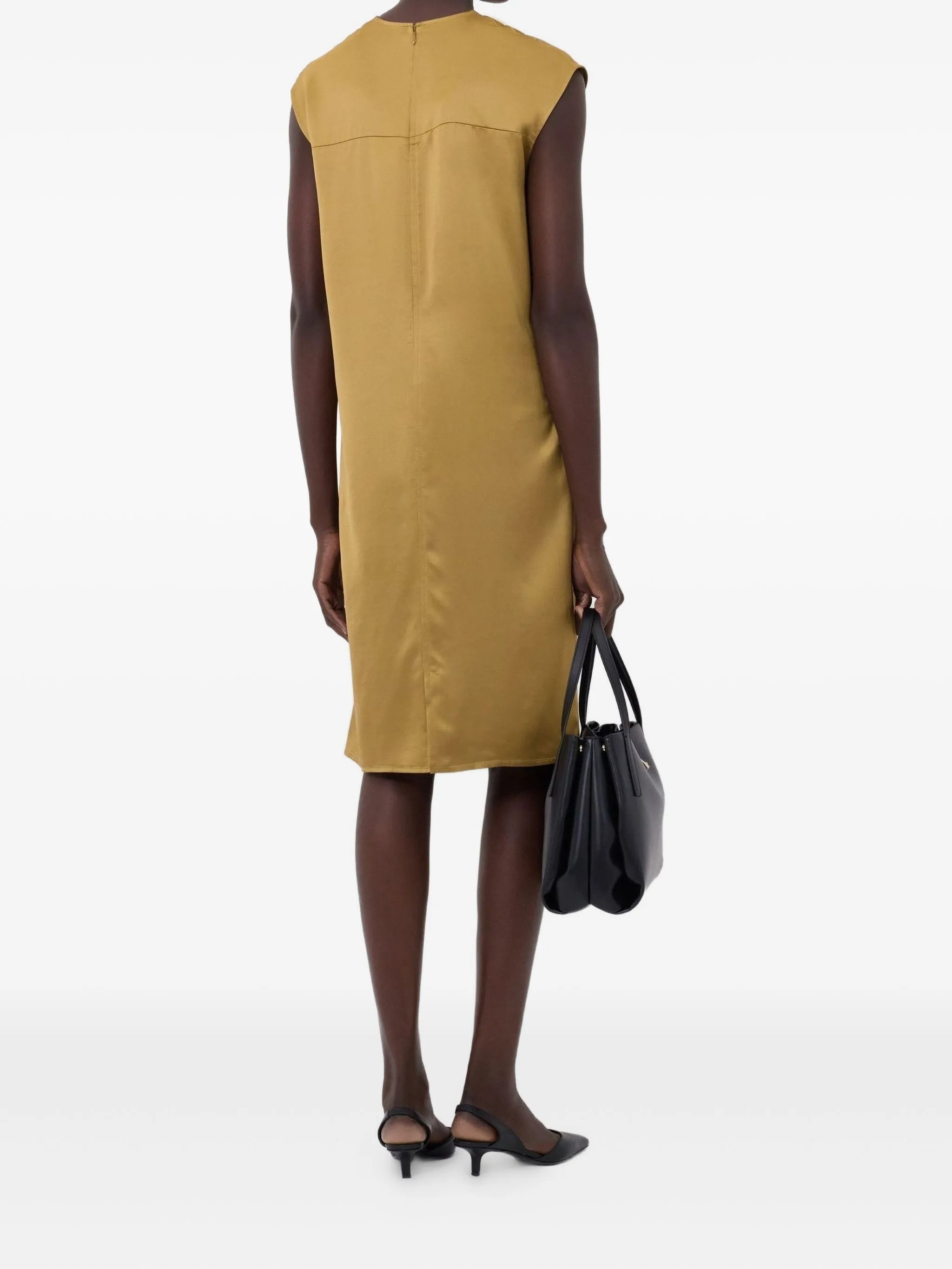 Loulou De Saison Seena Sleeveless Dress Clothing In Brown