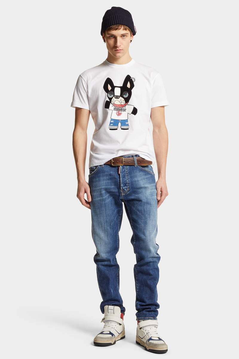 Dsquared2 Jeans Skinny A Vita Media In Blue