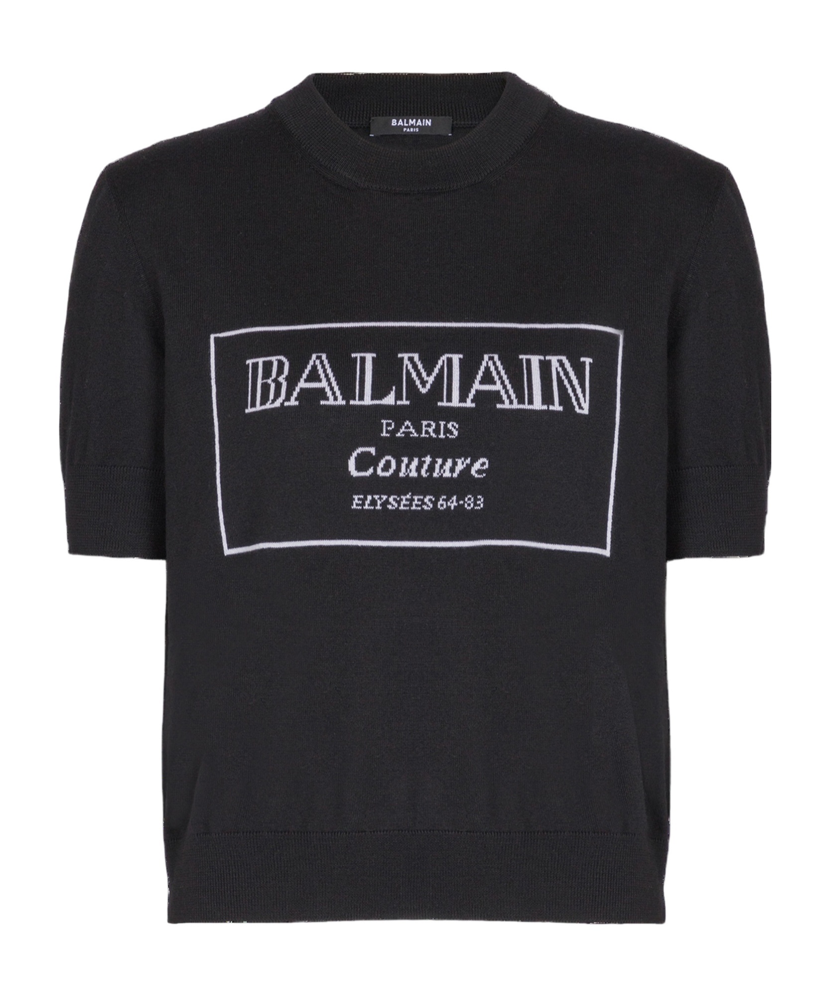Balmain Item O-neck Short-sleeved T-shirt In Black