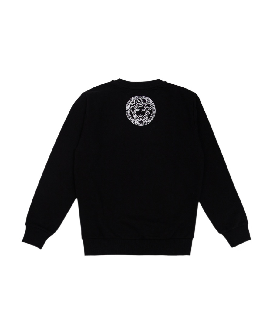 Versace Logo-print Sweatshirt In Black