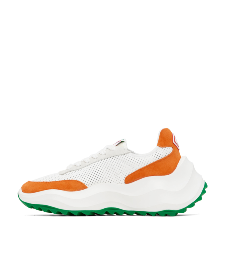 Casablanca Atlantis Perforated Lace-up Sneakers In White