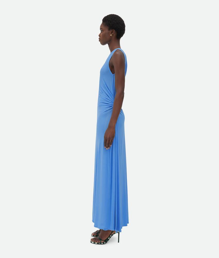 Bottega Veneta Viscose Long Dress In Blue