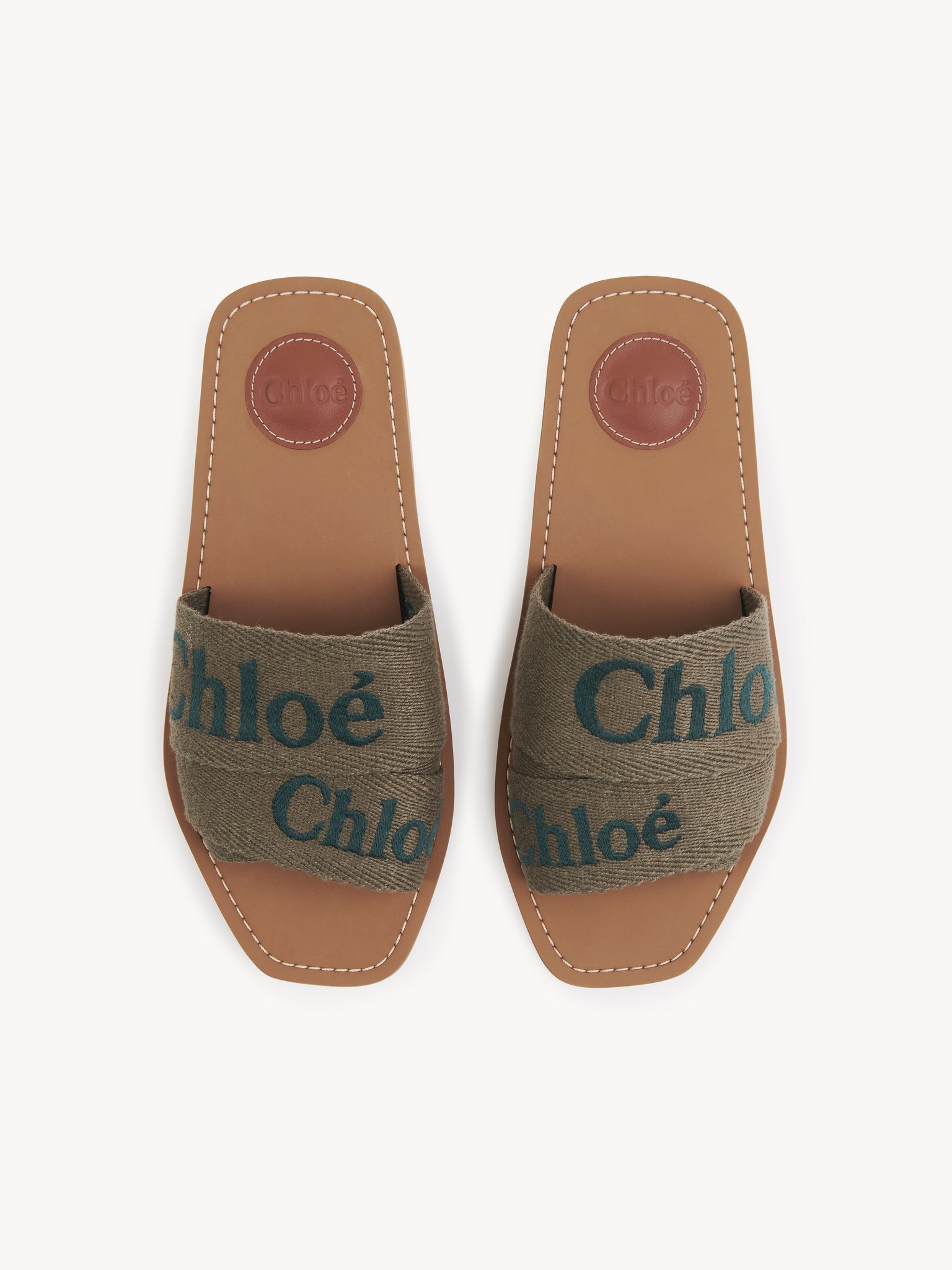 Shop Chloé Woody Slides In Brown