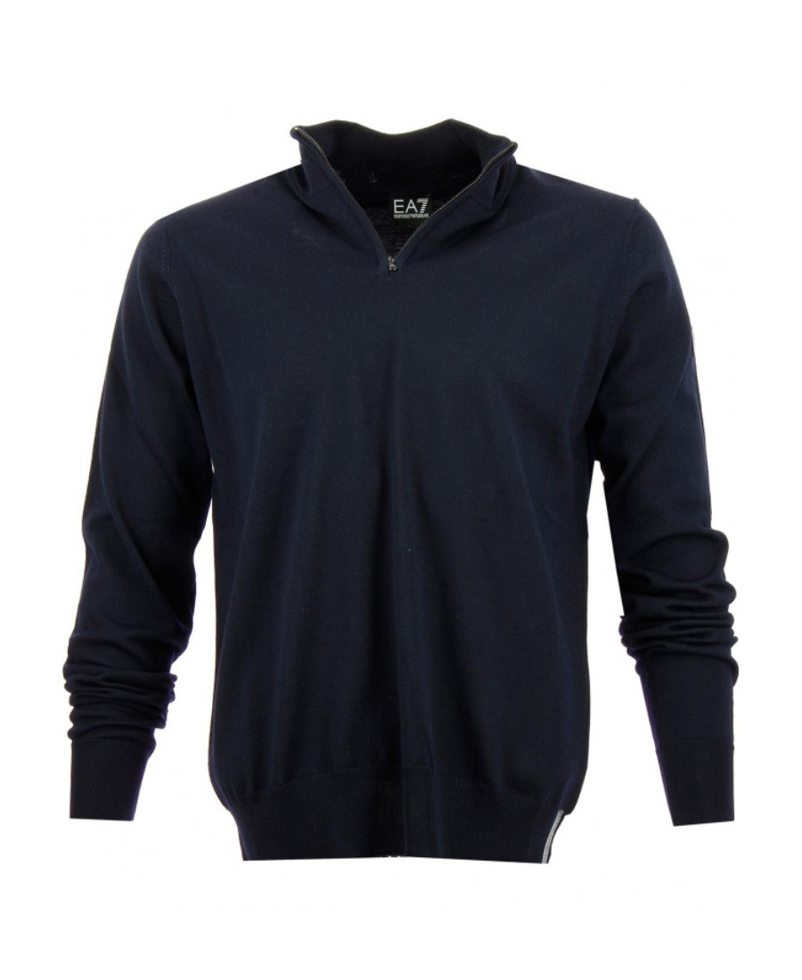 Ea7 Long-sleeved Pullover In Black