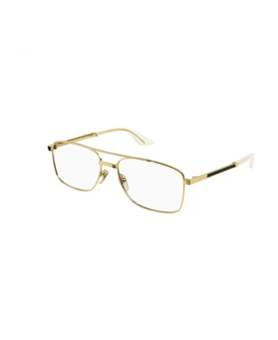Gucci Eyewear Rectangle Frame Glasses In Gold