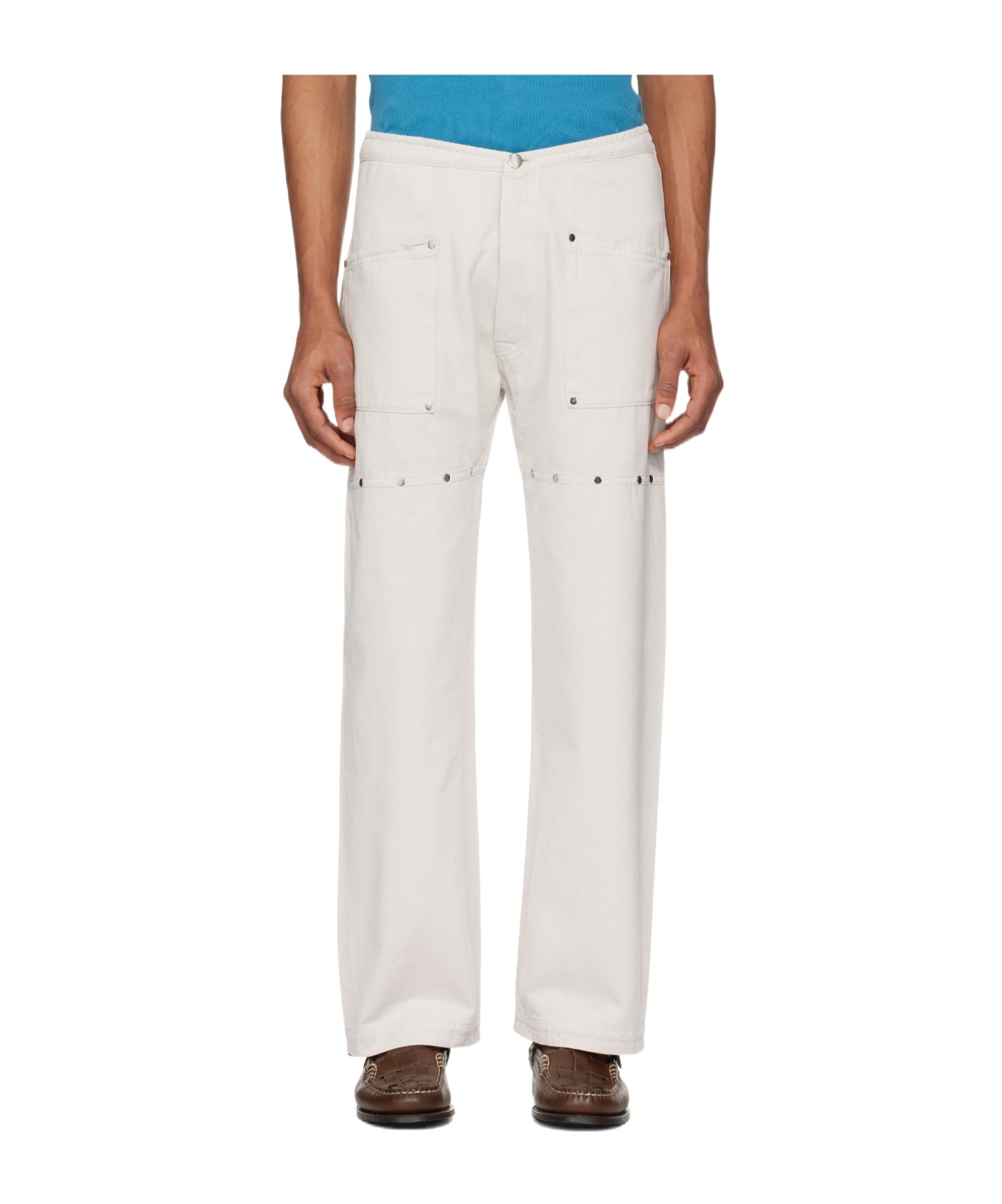 Gimaguas Pantalone Jacob In Cotone Gesso Uomo In White