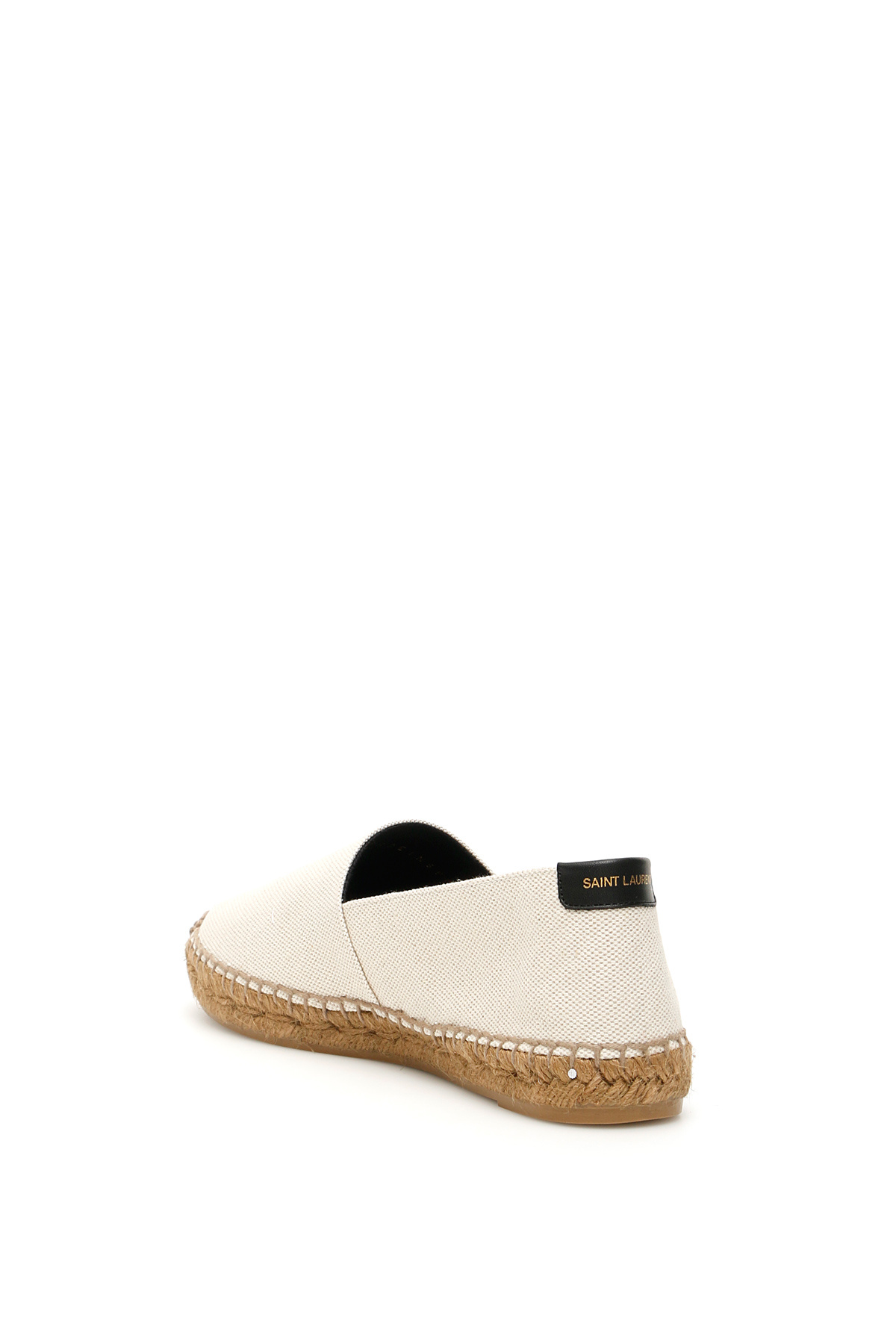 Shop Saint Laurent Logo-embroidered Espadrilles In Black