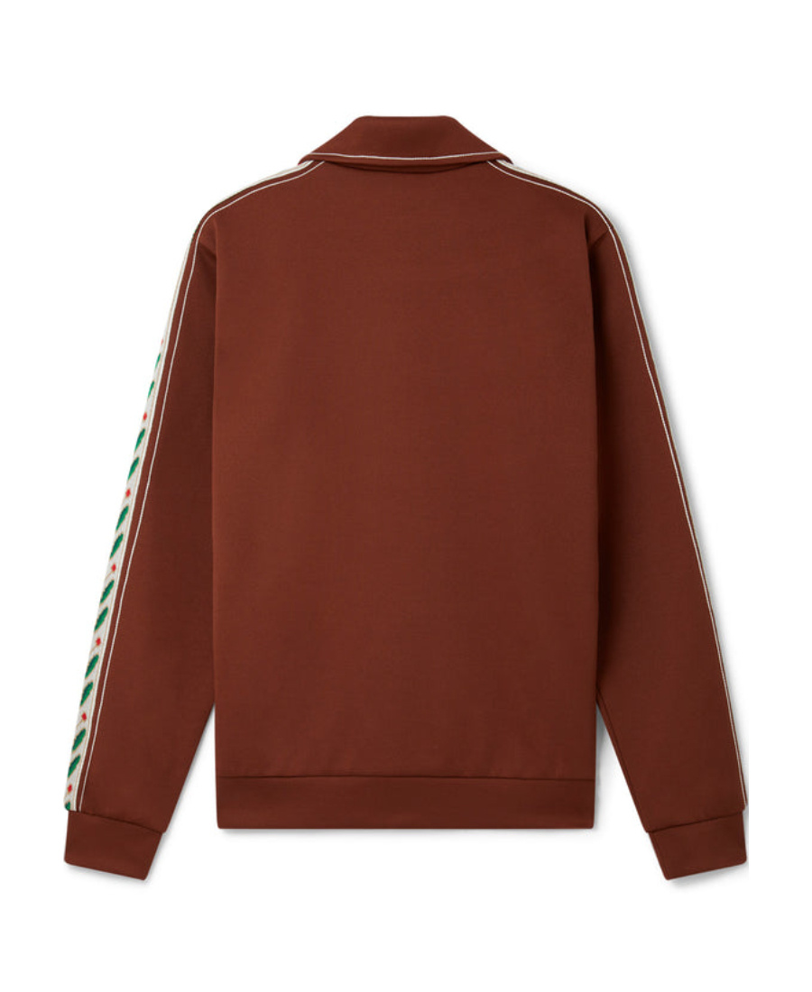 Casablanca Logo-patch Zip-up Jacket In Red